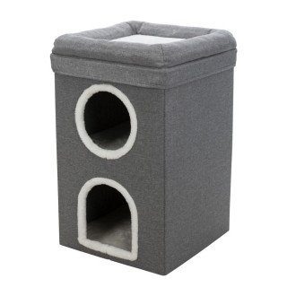 Дряпка Trixie вежа Saul 39 см / 39 см / 64 см (біла/сіра)