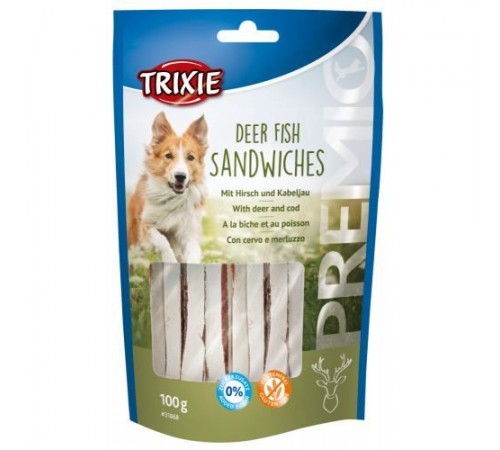 Ласощі для собак Trixie PREMIO Deer Fish Sandwiches, 100 г (оленина)