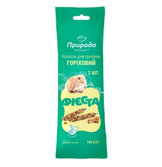 Ласощі для гризунів Природа Фієста «Колосок» 100 г / 2 шт. (горіх)
