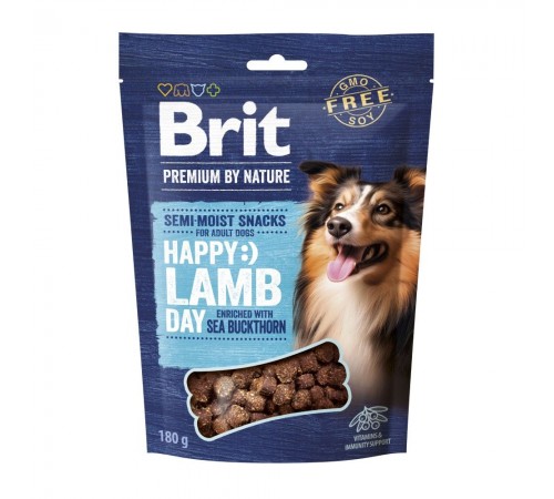 Ласощі для cобак Brit Premium Semi-moist Snacks 180 г - ягня та обліпиха