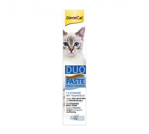 Ласощі для котів GimCat Duo Paste Multi-vitamin 12 vitamins 50 г - тунець