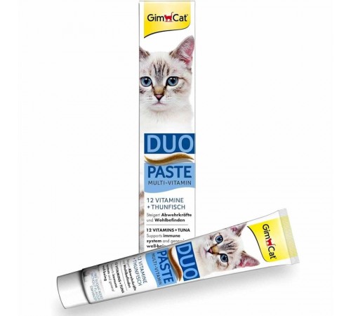 Ласощі для котів GimCat Duo Paste Multi-vitamin 12 vitamins 50 г - тунець