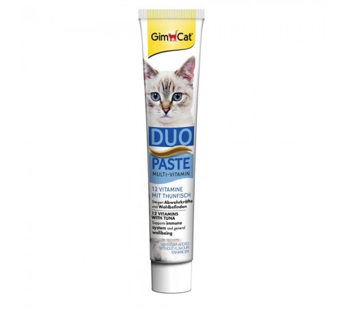 Ласощі для котів GimCat Duo Paste Multi-vitamin 12 vitamins 50 г - тунець