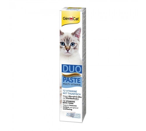 Ласощі для котів GimCat Duo Paste Multi-vitamin 12 vitamins 50 г - тунець