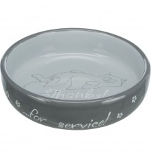 Миска керамічна Trixie для короткомордих порід котів 300 мл / 15 см (блакитна, сіра, рожева, синя)