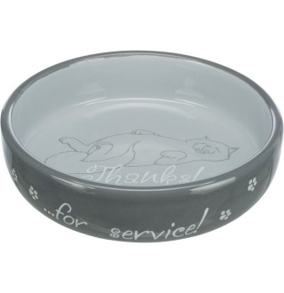 Миска керамічна Trixie для короткомордих порід котів 300 мл / 15 см (блакитна, сіра, рожева, синя)
