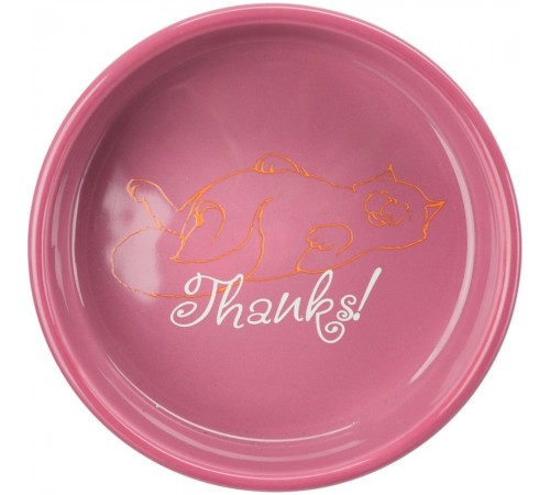 Миска керамічна Trixie для короткомордих порід котів 300 мл / 15 см (блакитна, сіра, рожева, синя)
