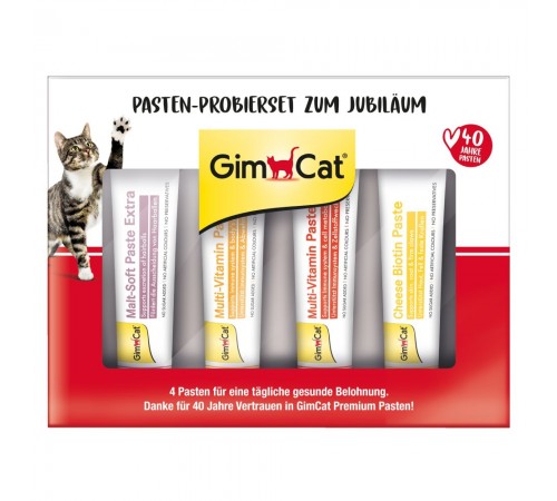 Набір паст для котів GimCat Pasten-Probierset Zum Jubilaum 4х15 г