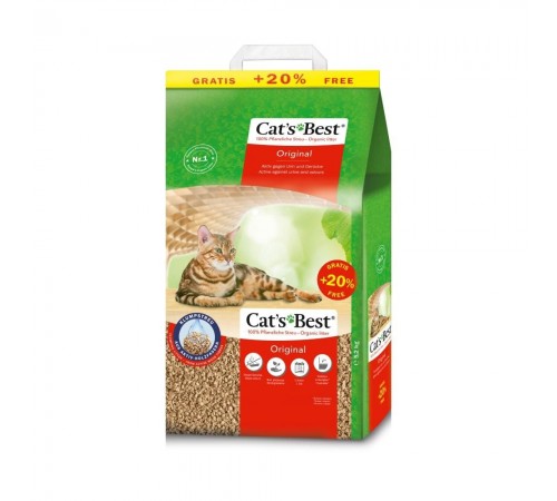 Наповнювач для котячого туалету Cat's Best ‎Original 5,2 кг - деревинний