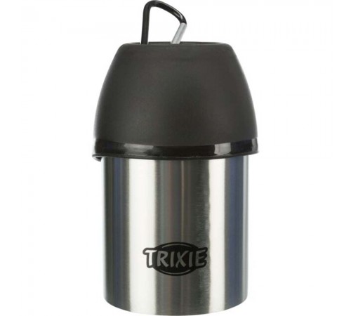 Пляшка дорожня Trixie з мискою 300 мл (чорна, синя)