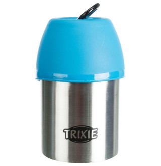 Пляшка дорожня Trixie з мискою 300 мл (чорна, синя)