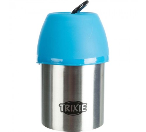 Пляшка дорожня Trixie з мискою 300 мл (чорна, синя)