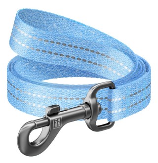 Повідець для собак COLLAR WAUDOG Світловідбиваючий S - блакитний