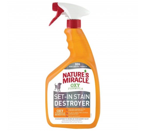 Спрей-знищувач Nature's Miracle «Set-In Stain Destroyer. Oxy Formula» для видалення плям і запахів від собак, з формулою активного кисню 946 мл