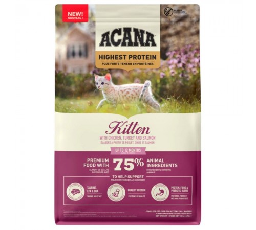 Сухий корм для кошенят Acana Highest Protein Kitten 1,8 кг - асорті