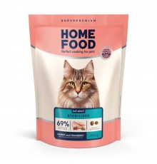 Сухий корм для котів Home Food Adult For Neutered Sterilised 400 г - кролик та журавлина