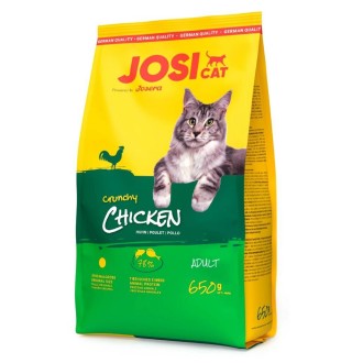 JosiCat by Josera Crunchy Chicken - сухий корм з ніжним м'ясом домашньої птиці для дорослих котів, 650г