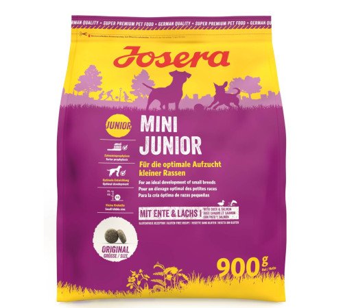 Сухий корм для цуценят Josera Mini Junior 900 г - качка та рис