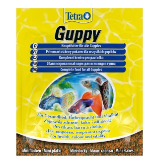 Сухий корм для акваріумних риб Tetra в пластівцях «Guppy» 12 г (для гупі)