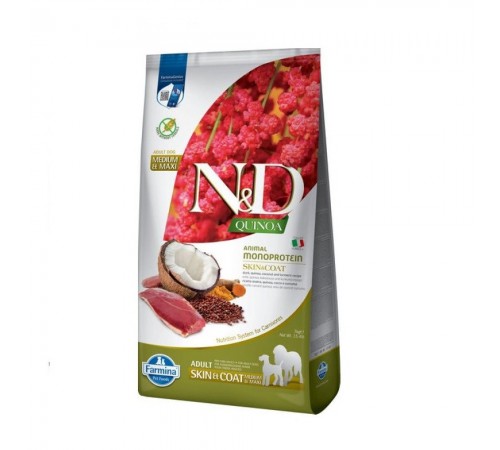 Сухий корм для собак Farmina N&D Quinoa Adult Medium & Maxi 7 кг - качка, кіноа, кокос та куркума