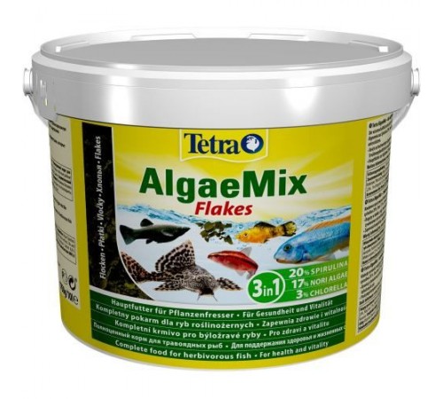 Сухий корм для акваріумних риб Tetra Algae Mix в пластівцях 10 л (для травоїдних риб)