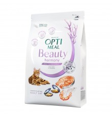 Сухий корм для котів Optimeal Beauty Harmony із заспокійливим ефектом 4 кг (морепродукти)
