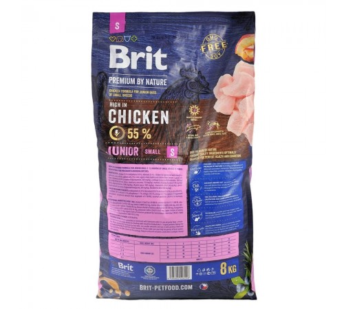 Сухий корм для цуценят Brit Premium Dog Junior S 8 кг - курка