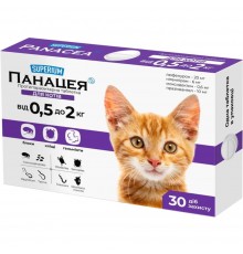 Таблетка для котів Superium Панацея від 0,5 до 2 кг, 1 шт