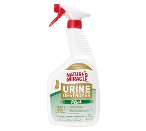 Знищувач Nature's Miracle «Urine Destroyer» для видалення плям і запахів від сечі котів 946 мл
