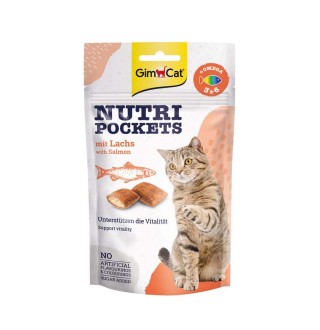 Вітамінні ласощі для котів GimCat Nutri Pockets Лосось + Омега 3 і Омега 6 60 г