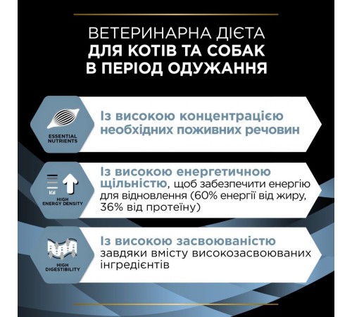 Вологий корм для котів та собак в реабілітаційний період Pro Plan Veterinary Diets CN Convalescence 195 г - dgs