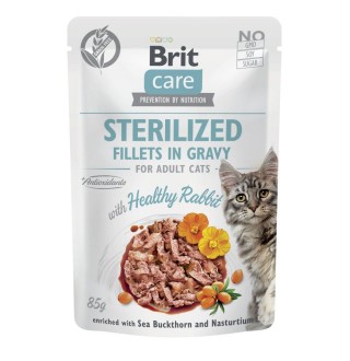 Вологий корм для котів Brit Care Cat Sterilized pouch 85 г - кролик