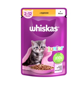 Вологий корм для кошенят Whiskas pouch 85 г - курка