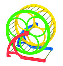 Бігове колесо для гризунів Природа на підставці d=14 см (пластик)