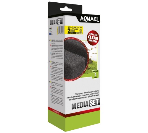 Губка Aquael «Media Set Standard» 2 шт. (для внутрішнього фільтра Aquael Turbo Filter 1000 / 1500 / 2000)