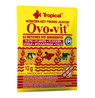 Сухий корм для акваріумних риб Tropical в пластівцях «Ovo-Vit» 12 г (для всіх акваріумних риб)