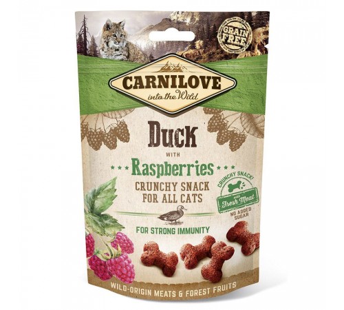 Ласощі для котів Carnilove Duck with Raspberries 50 г (для імунітету)