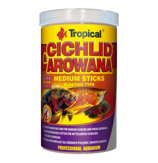 Сухий корм для акваріумних риб Tropical в паличках «Cichlid & Arowana Medium Sticks» 1 л (для м'ясоїдних цихлід)