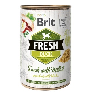 Вологий корм для собак Brit Fresh Duck with Millet 400 г (качка)