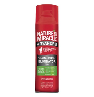 Знищувач-піна Nature's Miracle «Advanced Stain and Odor Eliminator» для видалення плям і запахів від собак з посиленою формулою 518 мл