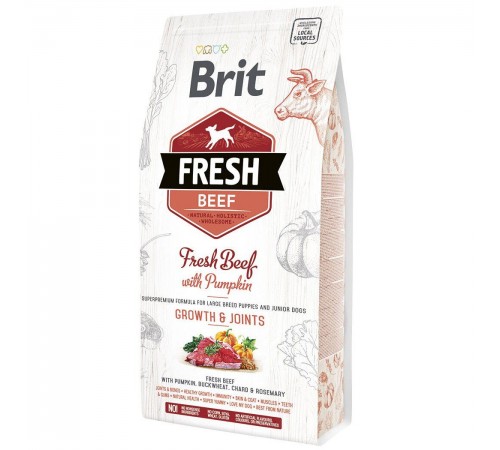 Сухий корм для цуценят Brit Fresh Puppy Junior Growth & Joints 2,5 кг - яловичина та гарбуз