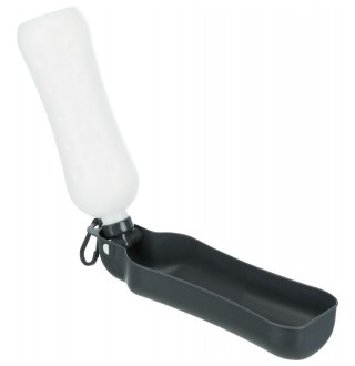 Пляшка дорожня, з мискою Trixie 500 мл - червона, темно сіра