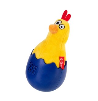 Іграшка для собак GiGwi I`m HERO Курча-неваляшка з пискавкою | M - 14 см