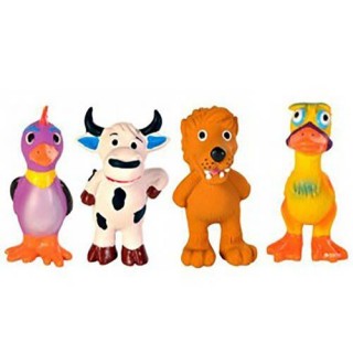 Іграшка для собак Trixie набір тварин з пискавкою 4 шт. 11 см (латекс)