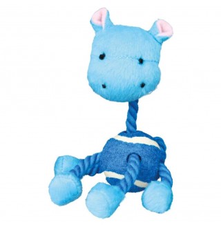 Іграшка для собак Trixie мотузкова з тенісним м'ячем 16 см (плюш, кольори в асортименті)