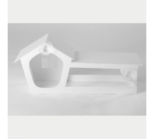 Годівниця для птахів House for Birds Будиночок 15х36х12,5 см - білий