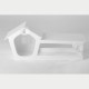 Годівниця для птахів House for Birds Будиночок 15х36х12,5 см - білий