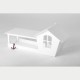 Годівниця для птахів House for Birds Будиночок 15х36х12,5 см - білий