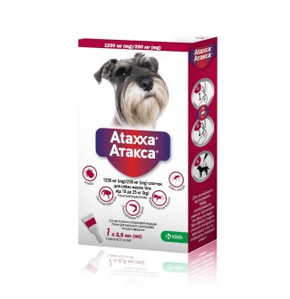 Ataxxa by KRKA - Атакса краплі від бліх, кліщів і комарів для собак, 10-25кг