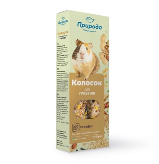 Ласощі для гризунів Природа Колосок 140 г/2 шт - горіх